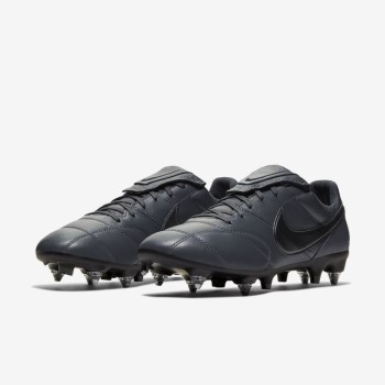 Nike Premier II Anti-Clog Traction SG-PRO - Női Focicipő - Sötét Szürke/Sötét Szürke/Fekete